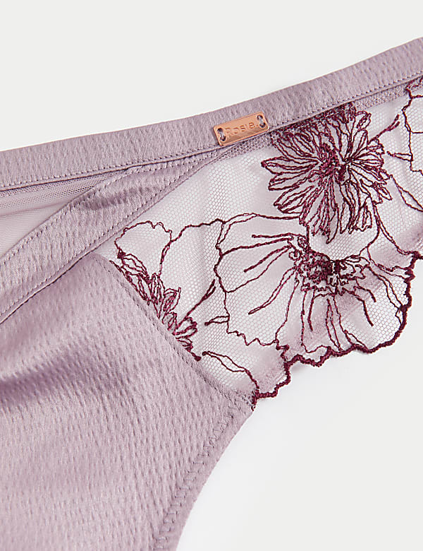 Zinnia Embroidery High Leg Knickers