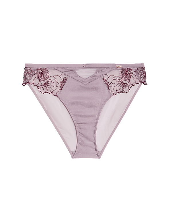 Zinnia Embroidery High Leg Knickers