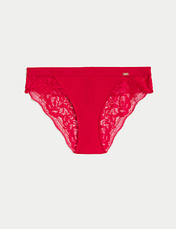 Lounge Rib & Lace Brazilian Knickers