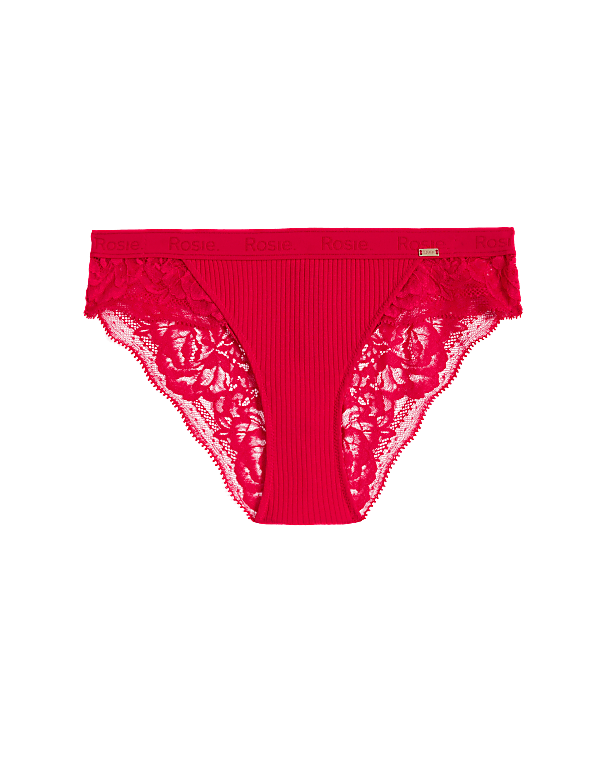 Lounge Rib & Lace Brazilian Knickers