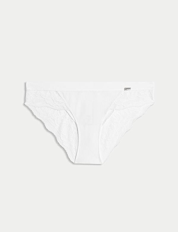 Lounge Rib & Lace Brazilian Knickers - KG