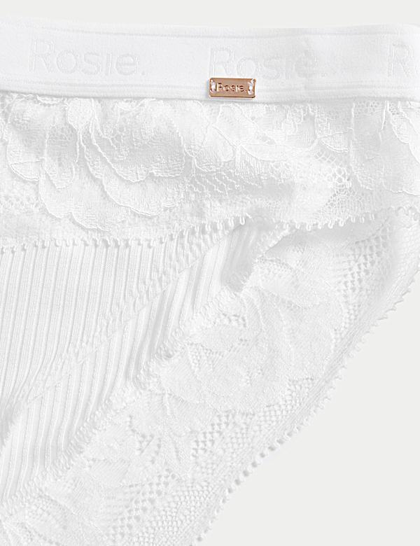 Lounge Rib & Lace High Leg Knickers