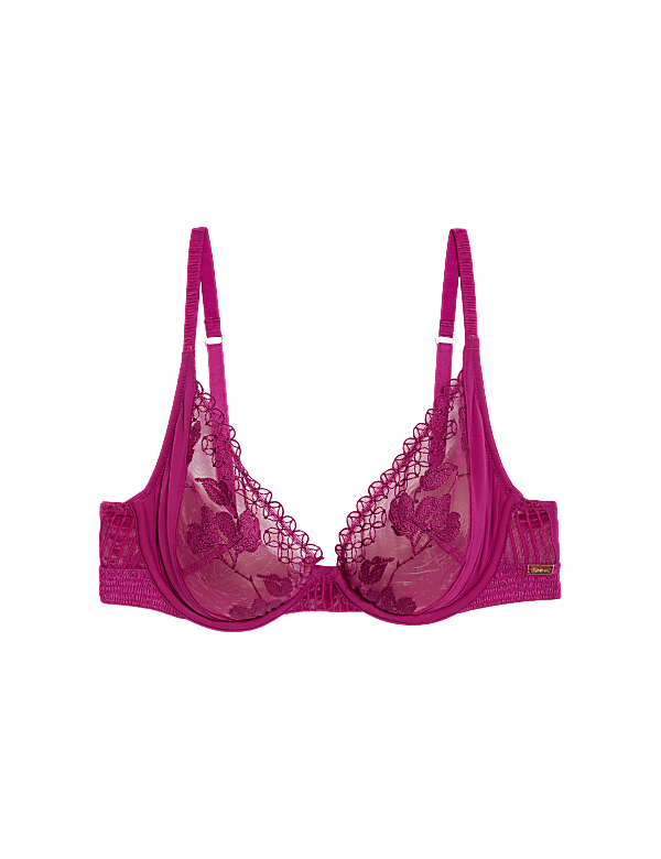 Jasmine Embroidery Wired Plunge Bra (A-E)
