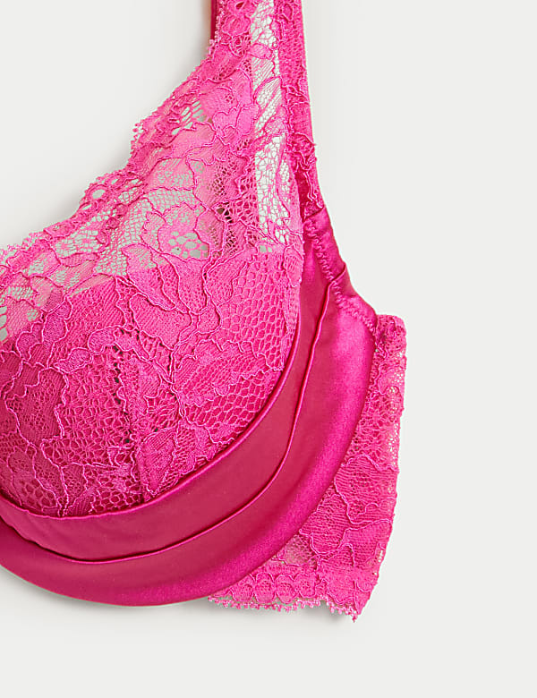 Fleur Silk And Lace Wired Plunge Bra A-E