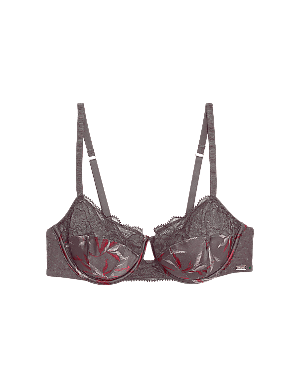 Mimosa Silk & Lace Wired Balcony Bra (A-E)