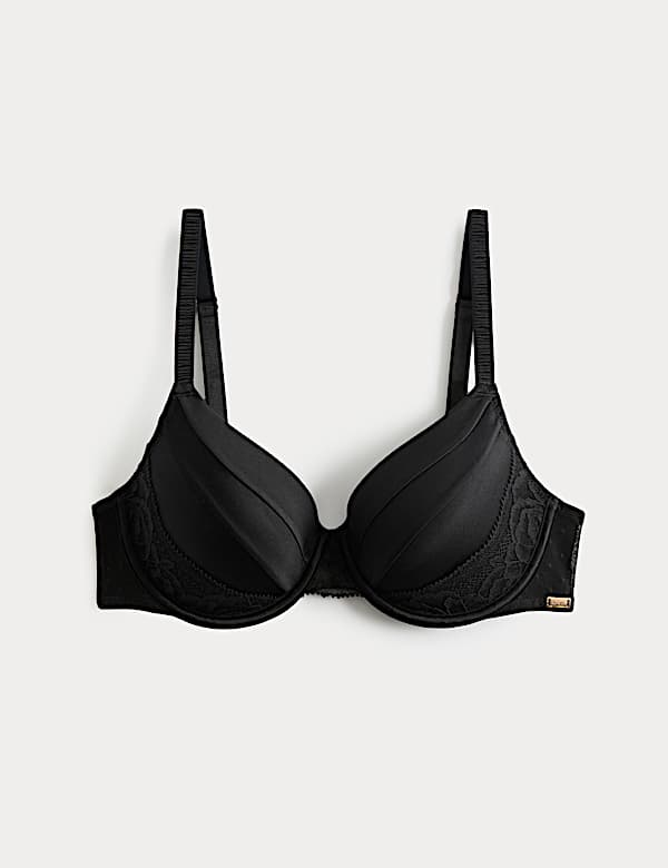 Silk & Lace Wired Full Cup Bra A-E - US