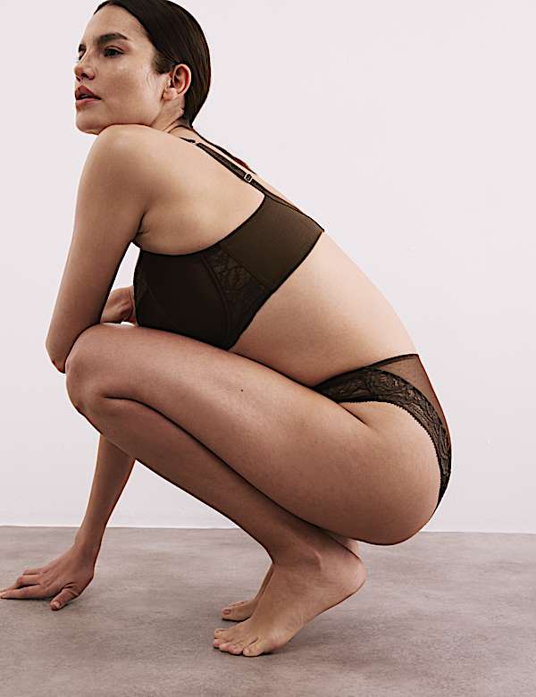 Silk & Lace High Leg Knickers - IL