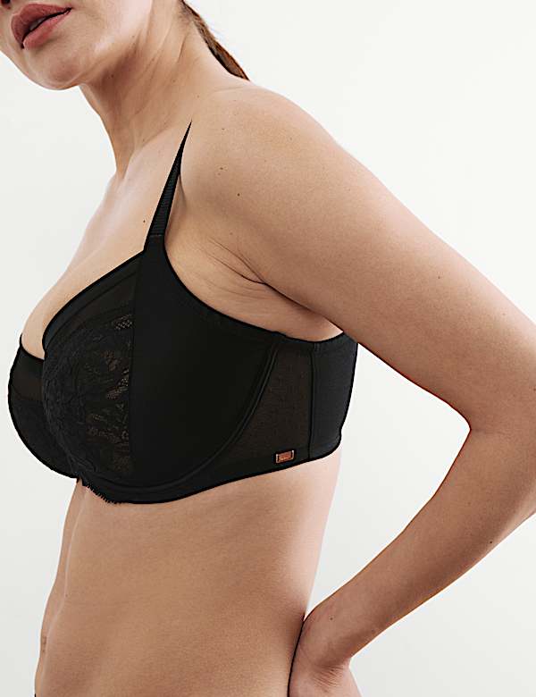 Silk & Lace Wired Minimiser Bra (C-G) - NL