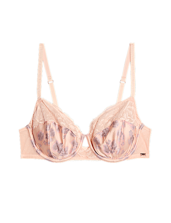 Cherry Blossom Silk Wired Balcony Bra (A-E)