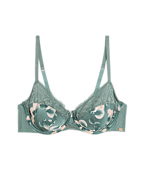 Kalina Silk & Lace Wired Balcony Bra A-E