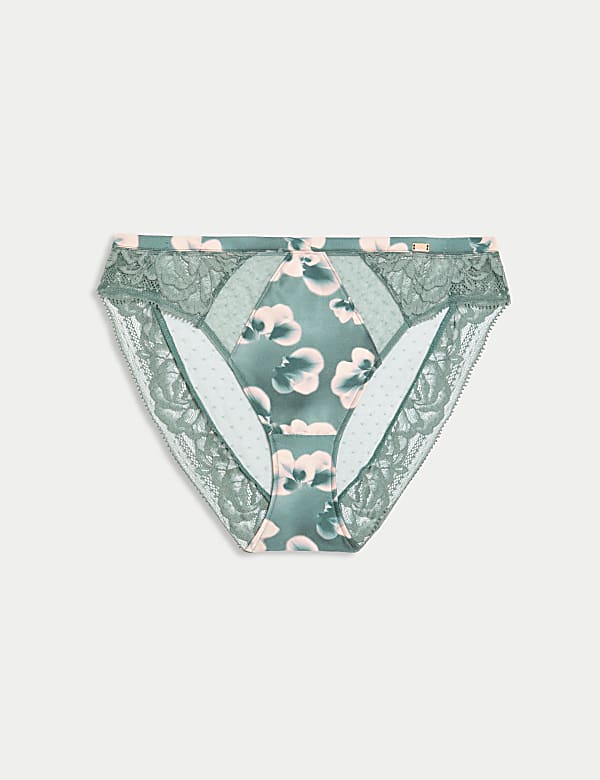 Σλιπ Kalina με ψηλό κόψιμο στους γοφούς από δαντέλα και μετάξι - GR