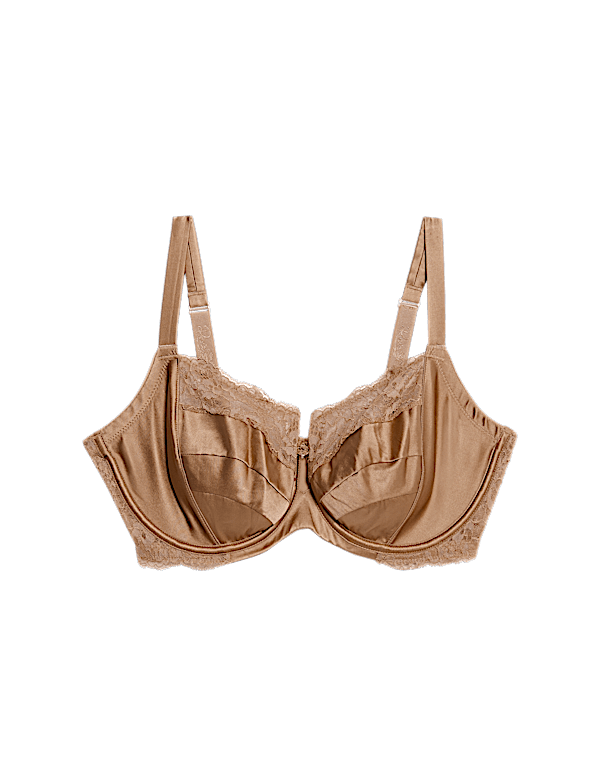 Silk & Lace Wired Balcony Bra F-H