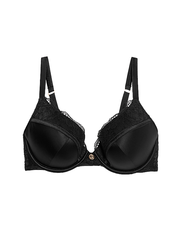 Silk & Lace Wired Plunge Bra A-E
