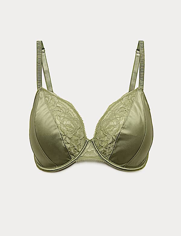 Silk & Lace Wired Plunge Bra (F-H) - NZ