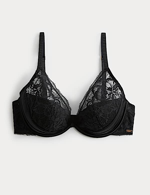 Silk & Lace Wired Plunge Bra A-E - US