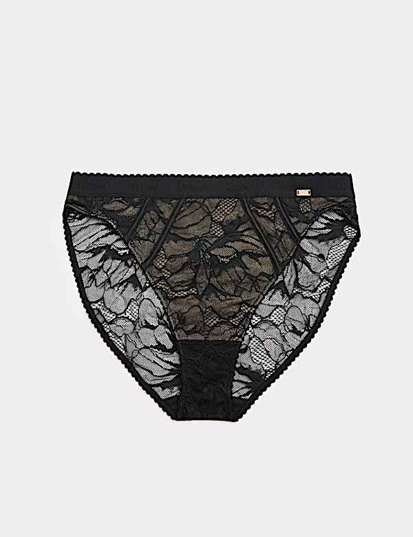 LaceWear High Waisted High Leg Knickers - CZ