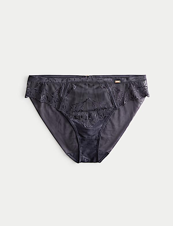 Σλιπ Lisianthus με ψηλό κόψιμο στους γοφούς και κέντημα - GR