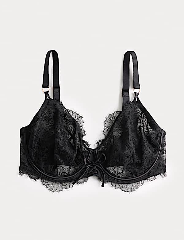 Σουτιέν με βαθύ ντεκολτέ Forget Me Not με δαντέλα και μπανέλα (F-H) - GR