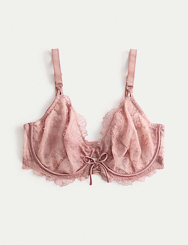 Forget Me Not Lace Wired Plunge Bra F+ - VN