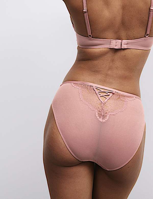 Forget Me Not Lace High Leg Knickers - FR