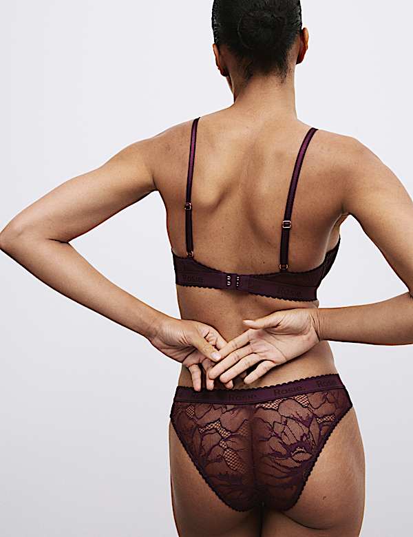 Halbschalen-Bügel-BH mit Spitzendetail (A–E) - DE