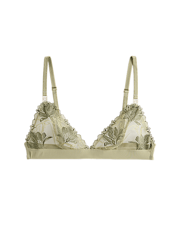 Ianthe Embroidered Non Wired Bralette (A-E)