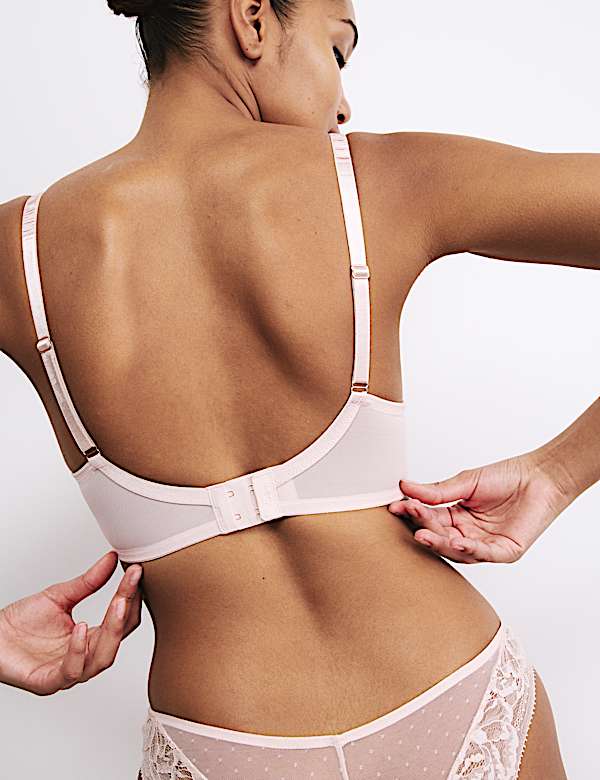 Rosalie Silk & Lace Wired Balcony Bra (F-GG) - EE