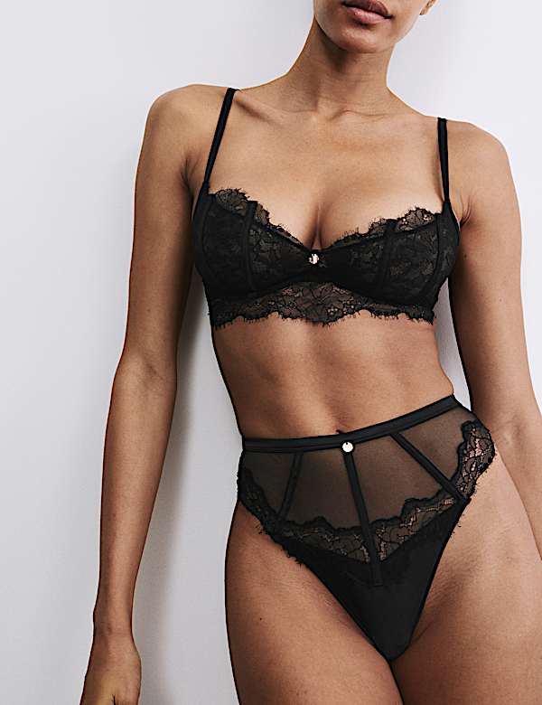 Liana Lace Wired Plunge Cami Bra (A-E) - FR