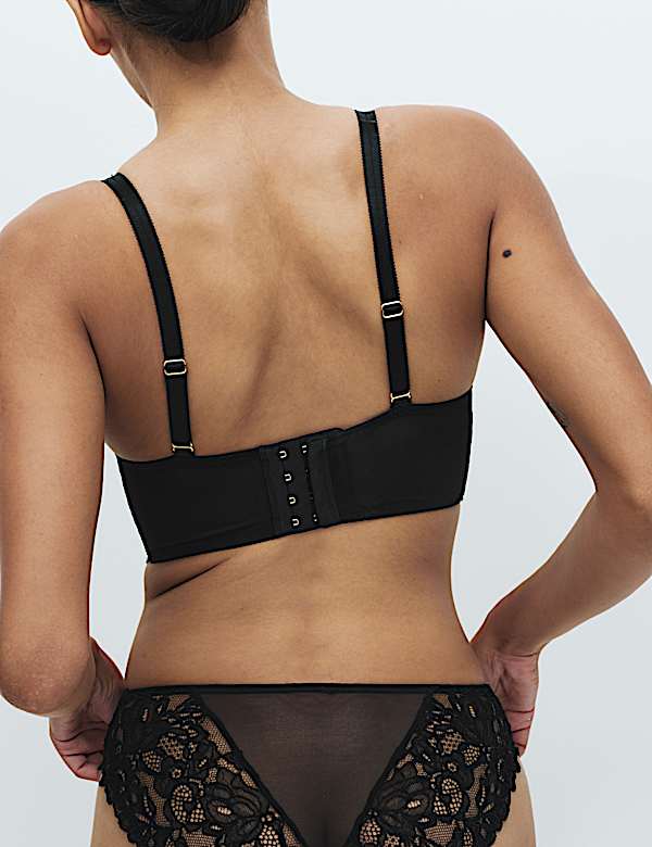 Sabine Floral Lace Wired Balcony Bra F+ - CH