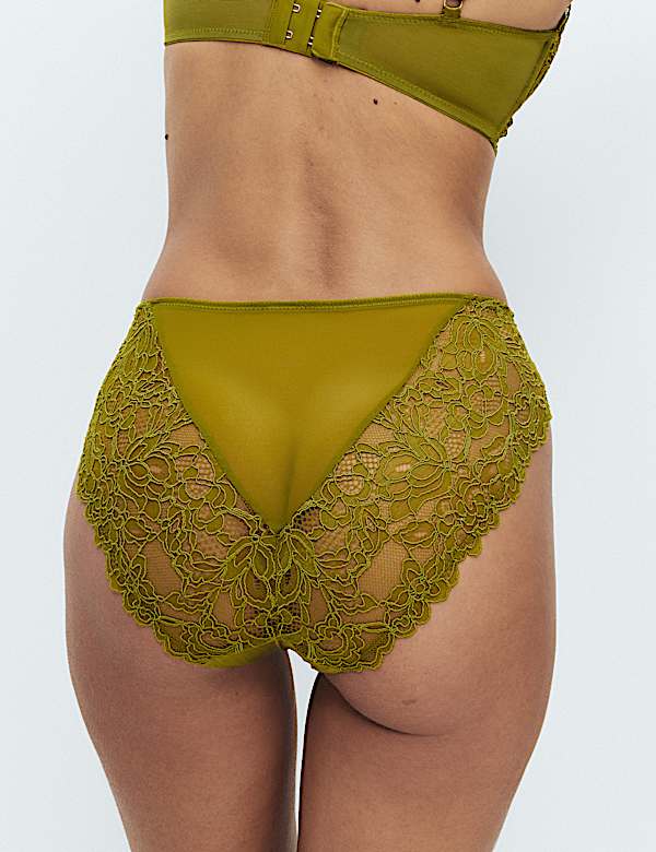 2 Pack Sabine Floral Lace High Leg Knickers