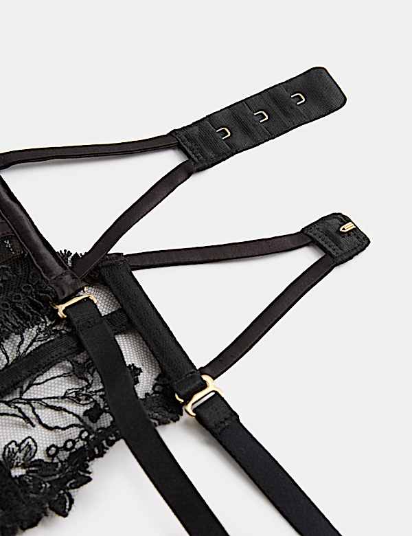 Alessia Embroidery Waspie Suspender - NZ