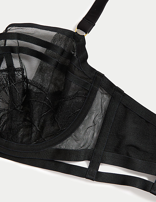 Maya Embroidery Wired Balcony Bra F-H