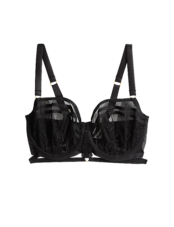 Maya Embroidery Wired Balcony Bra F-H