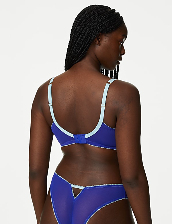 Carissa Embroidery Wired Plunge Bra A-E