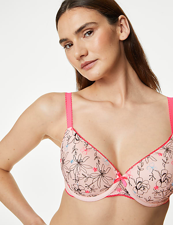 Carissa Embroidery Wired Full Cup Bra A-E