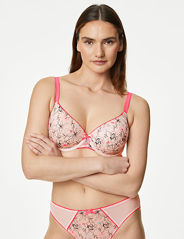 Carissa Embroidery Wired Full Cup Bra A-E
