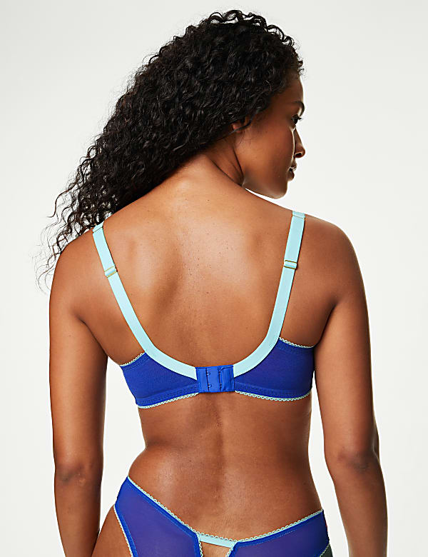Carissa Mesh Embroidery Wired Plunge Bra