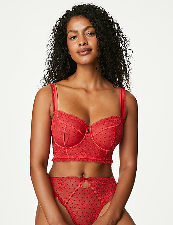 Anna Lace Wired Longline Balcony Bra