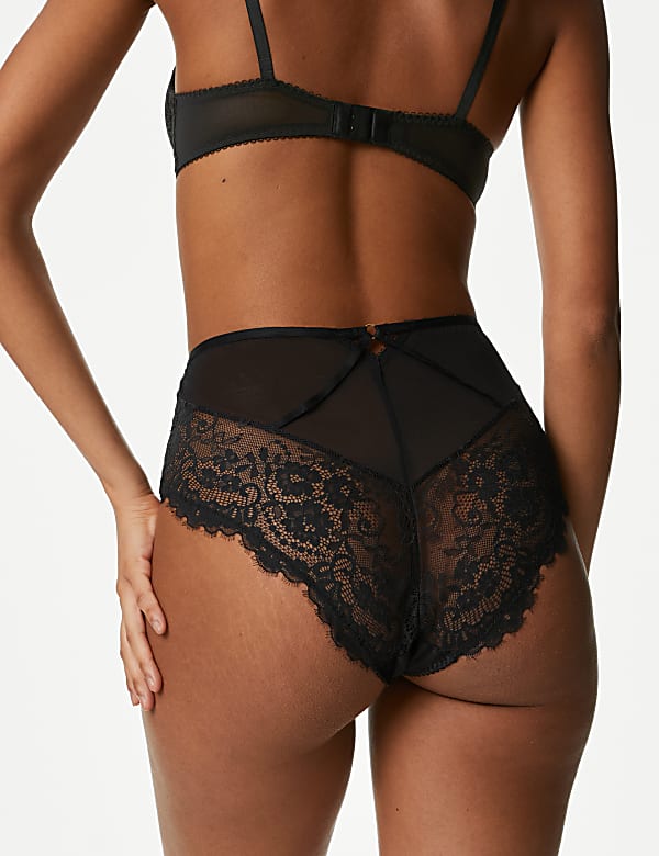 Blanca Lace High Waisted Brazilian Knickers