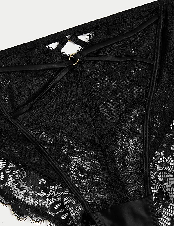 Blanca Lace High Waisted Brazilian Knickers