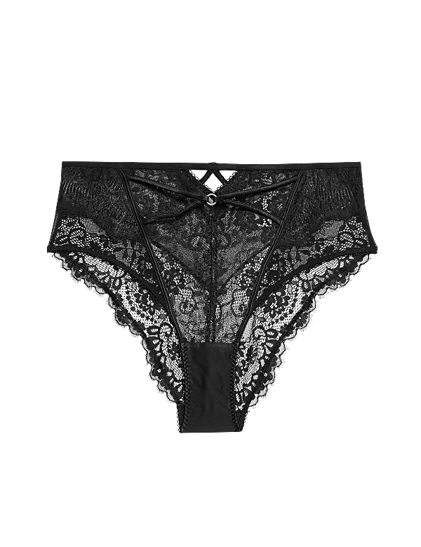 Blanca Lace High Waisted Brazilian Knickers