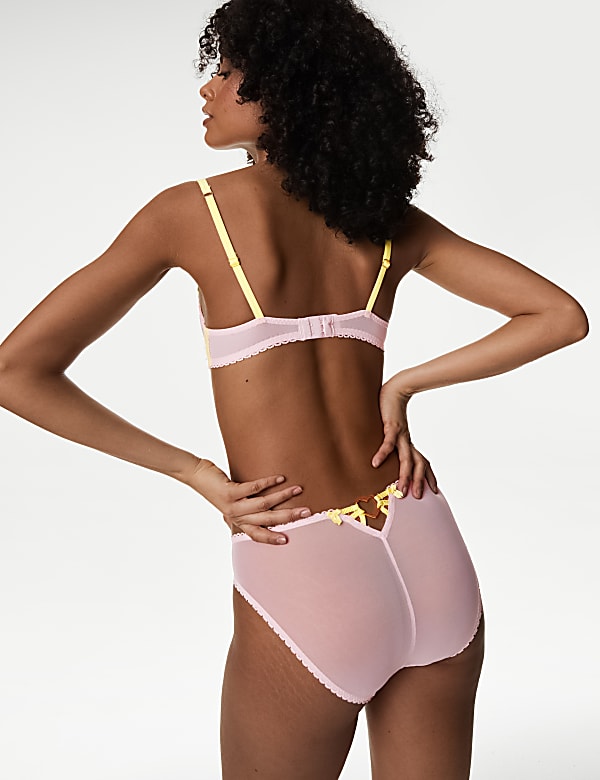 Abella Embroidery High Leg Knickers