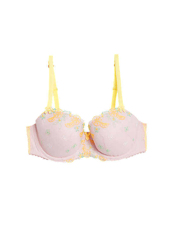 Abella Embroidery Wired Balcony Bra A-E
