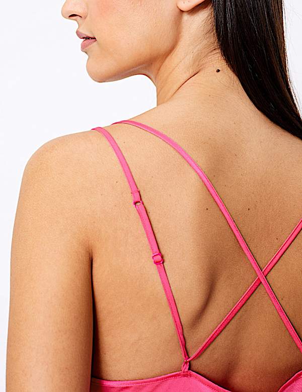 Flirty Satin Lace Cami Set