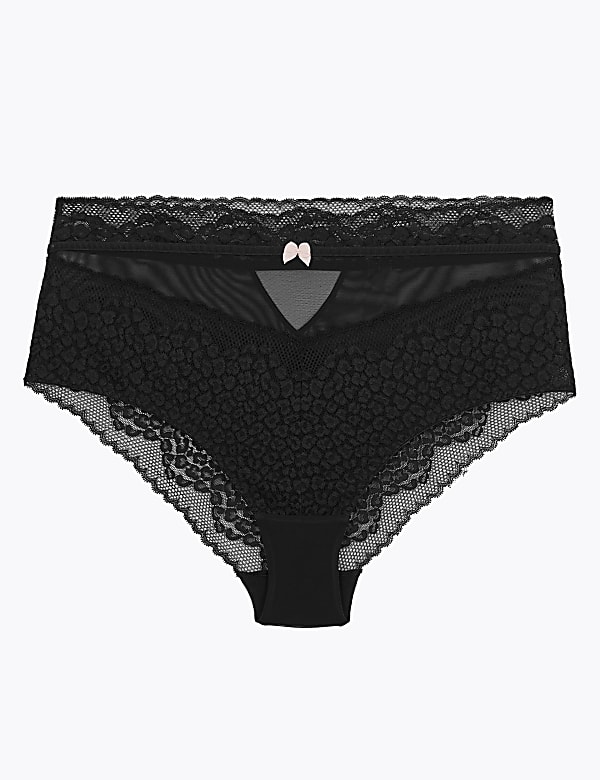 Leopard Lace High Waisted Knickers