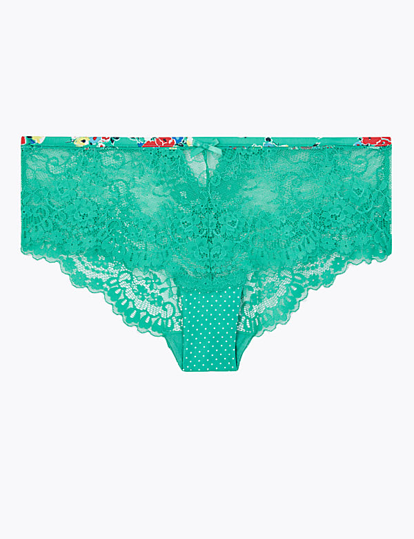 Flirty Satin & Lace Floral Shorts