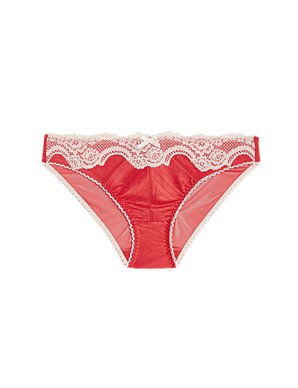 Alannah Satin & Lace Bikini Knickers