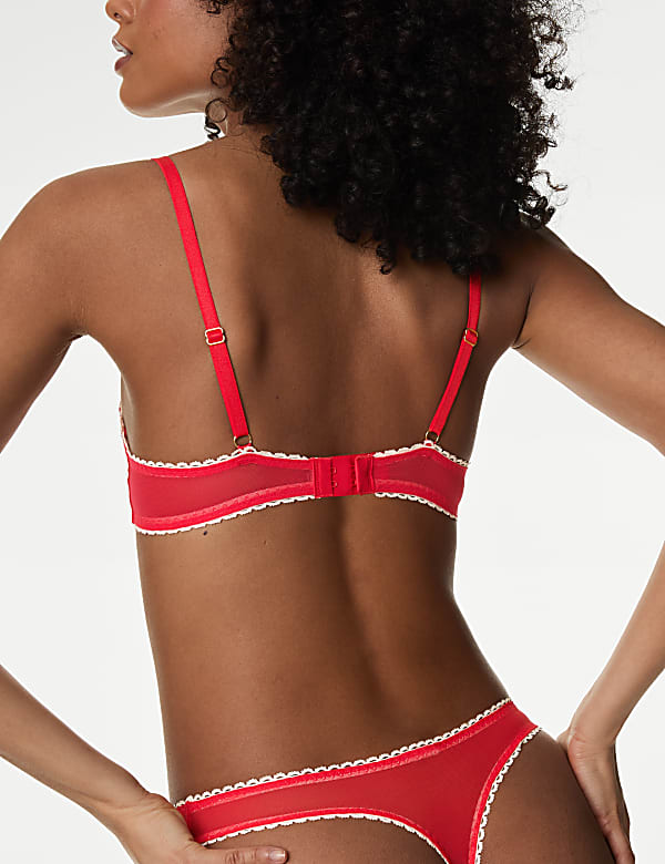 Alannah Satin & Lace Wired Balcony Bra