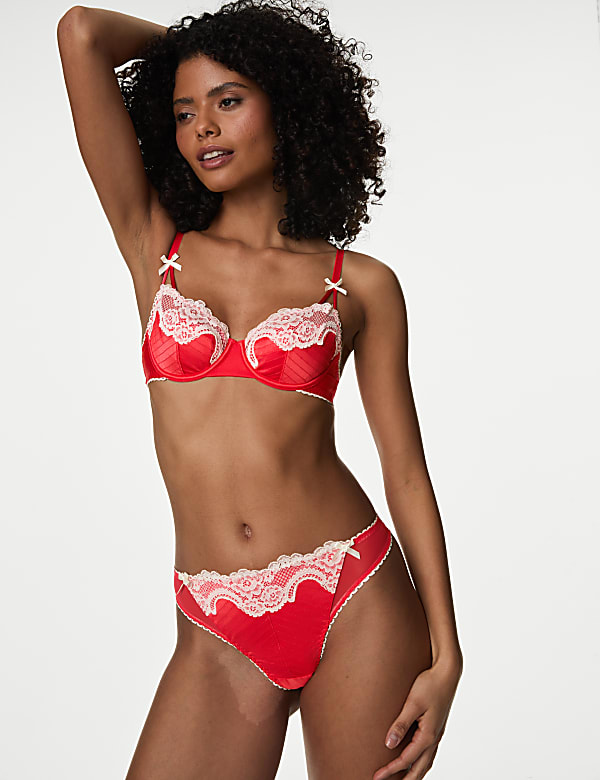 Alannah Satin & Lace Thong