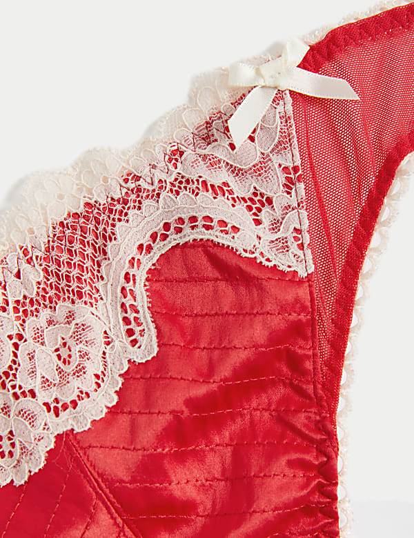 Alannah Satin & Lace Thong